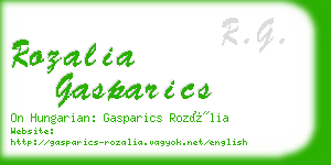 rozalia gasparics business card